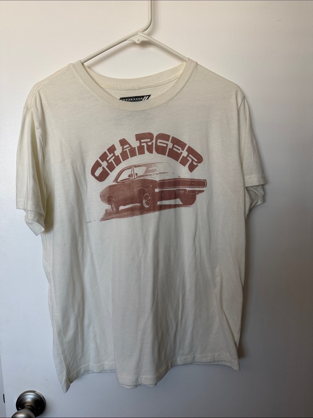 Unbranded Cream Short Sleeve Charger Graphic Tee
